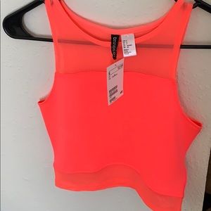 H&M Neon Pink crop top